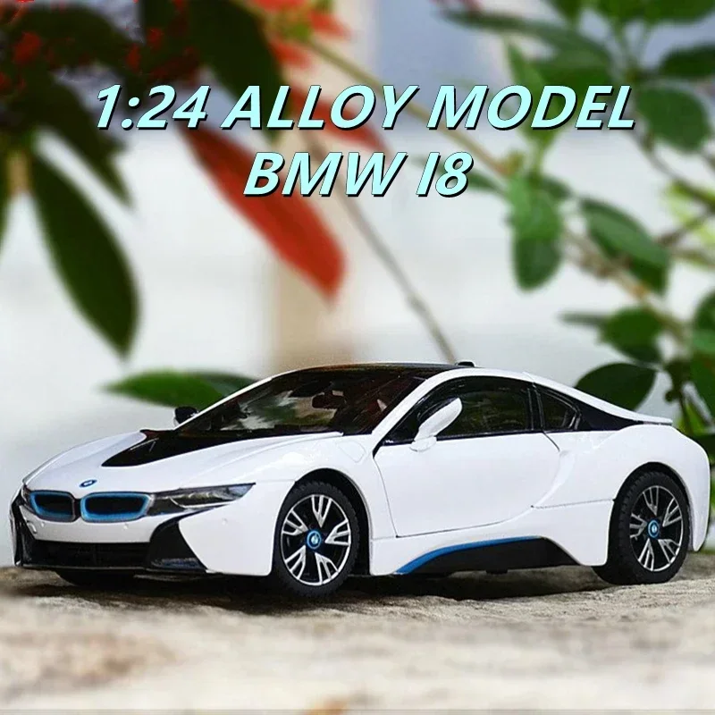 

1:24 BMW I8 Sports Car Alloy Car Model Diecast & Toy Vehicles High Simulation Metal Car Model Collection Childrens Toy Gift