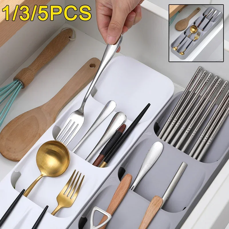 Drawer Storage Box Creative Kitchen Cutlery Organiser Multifunctional Classification Knife and Fork Box Desktop Sundries Box