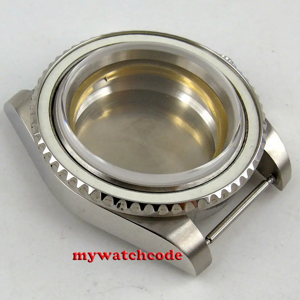 40Mm Mặt Kính Sapphire Kính Phẳng Hồ Thép Không Gỉ Phù Hợp Với ETA 2824 2836 8215 NH35A NH36A Phong Trào