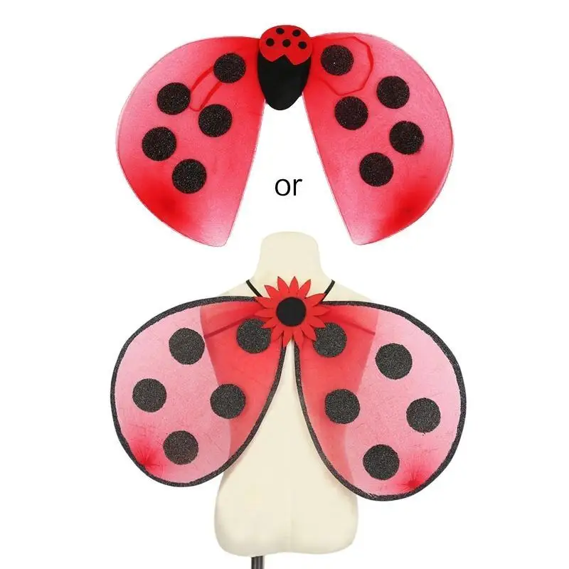 39BB Ladybird Wings Girl Lady Fancy Dress Trang phục cho Halloween Ladybird Roleplay