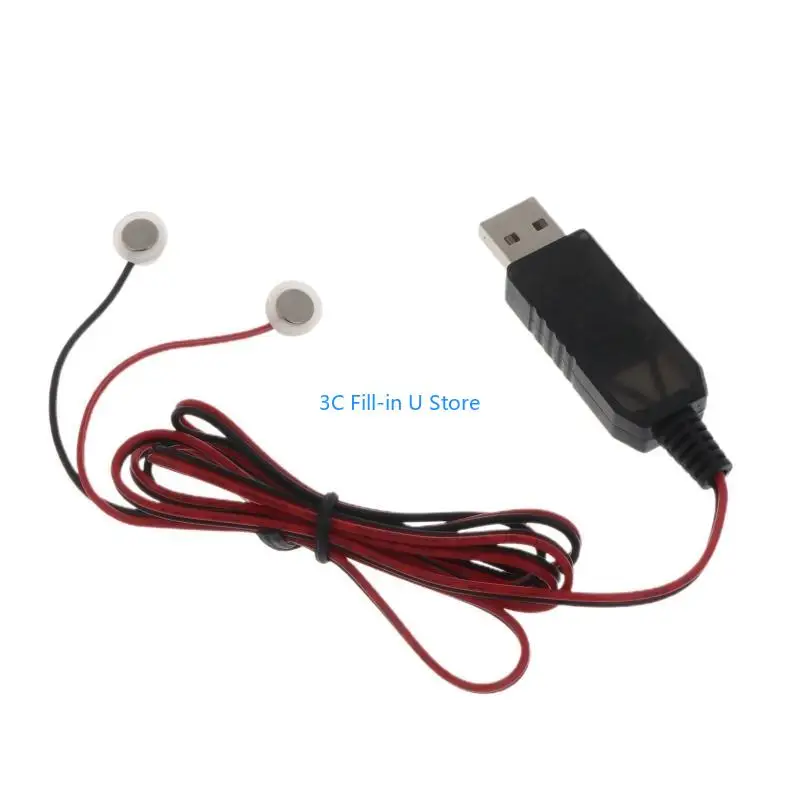 Cable carga magnética G8TA USB para 3.7V 14500 16340 26650 baterías duraderas cargador batería litio recargable