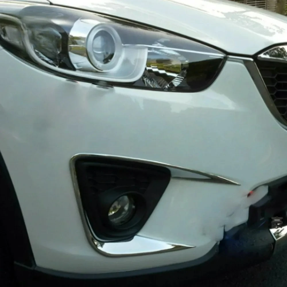 

ABS Chrome Car Front fog lamp lights cover Trim Auto car Accessories fog lamps Sticker for Mazda CX5 CX-5 2013 2014 2015