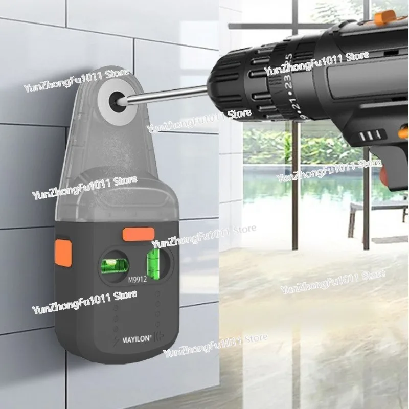2 In 1 Electric Drilling Dust Collector Suction System, Laser Level Wall Mounted Vacuum Drilling Dust Collector Cleaning Tool - view 3
