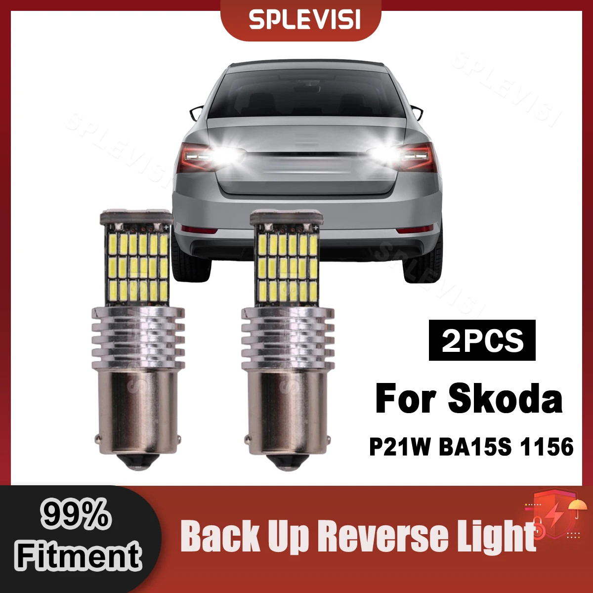 

1 Pair LED P21W BA15S Canbus No Error Backup Lamp For Skoda Superb Fabia 1 2 3 Octavia MK1 MK2 MK3 Felicia Rapid Roomster Yeti