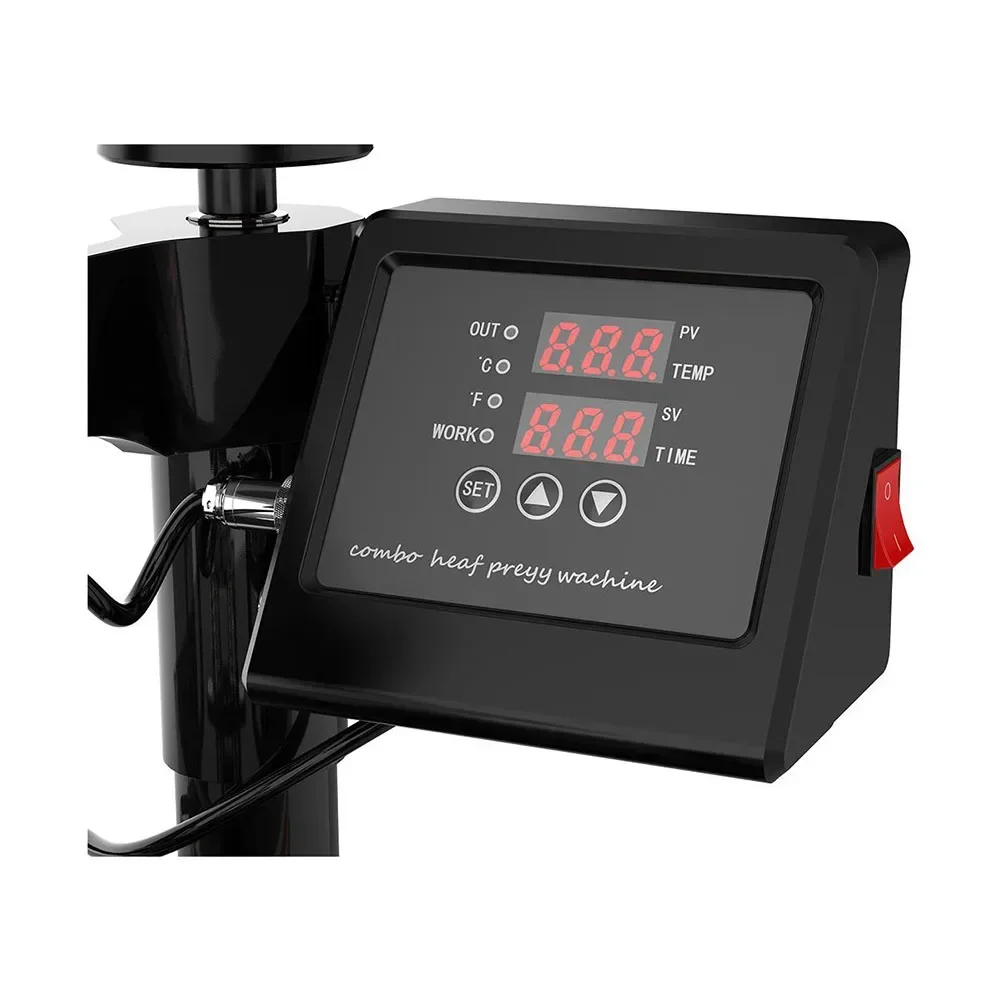 Isı Basın İçin Dijital LED Kontrol Cihazı Çok Fonksiyonlu Isı Basın Kontrol Kutusu 110V/220V Genel K-tipi Termokupl Makineleri için