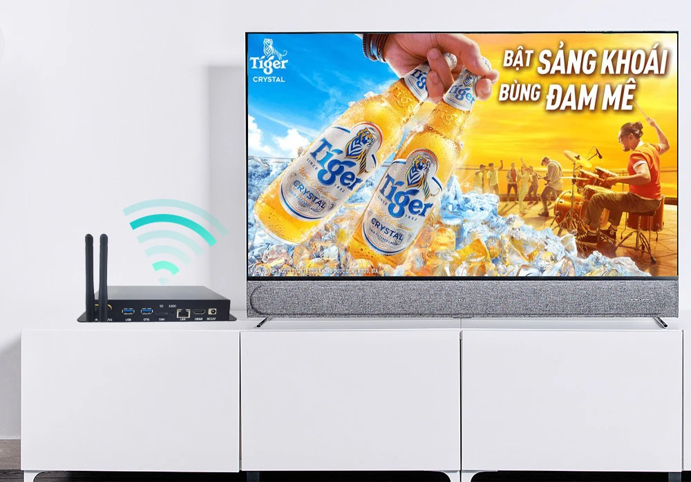 Metallgehäuse RK3576 4G-Modul SIM Android Digital Signage Werbung 4K UHD HD-MI Ausgang Cloud-basierter Media Player – Detail 6