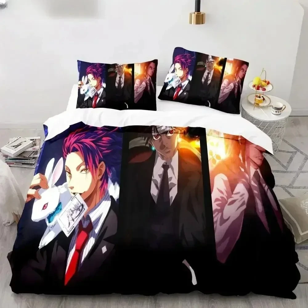 

Japan Anime Bedding Set Hunter X Hunter Biscuit Krueger Duvet Cover Luxury Kids Soft Twin Queen King For Size Boys Bedroom