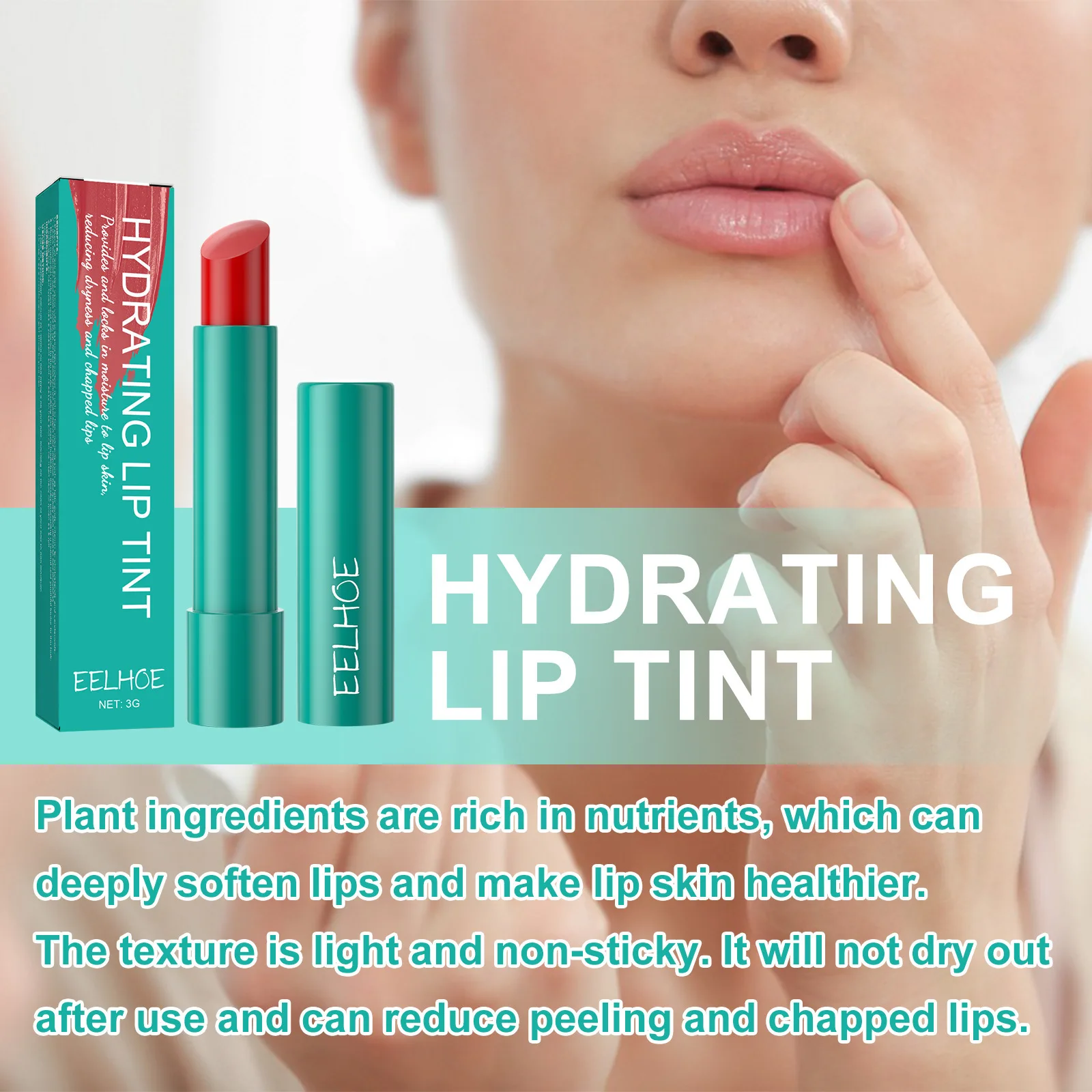 Hydrating Lip Tint Gloss Waterproof Pink Lip Plump Lasting Moisturizing Chapped Dry Lips Repair Lipstick Balm Colorful Lipgloss