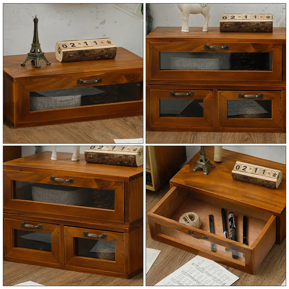 1 pcs Monitor Riser Stand Computer Desk Organizer Desktop Storage Halloween Christmas New Year Desk Storage Organize Natural