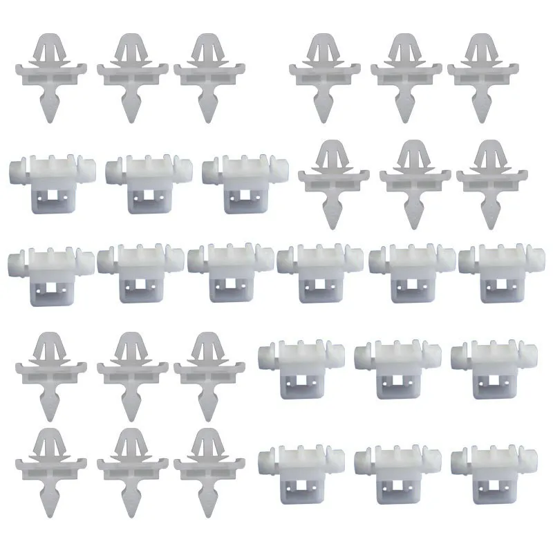 30 PCS Parts Brackets Clips Planking  For Mercedes Sacco 190 W201 W124 A124 S124 Auto Fastener Clip Car Accessories