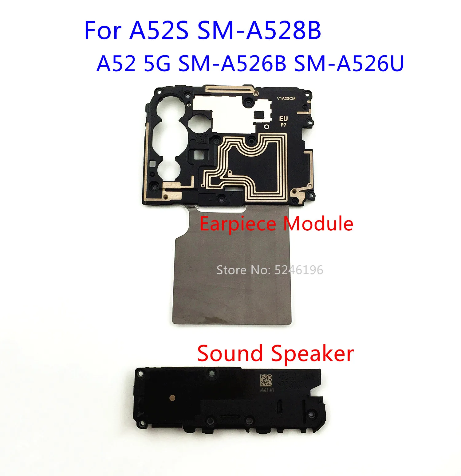 1pcs Wireless Charging NFC+Earpiece Module Bottom Sound Speaker For Samsung Galaxy A52S SM-A528B A52 5G SM-A526B A52 5G SM-A526U