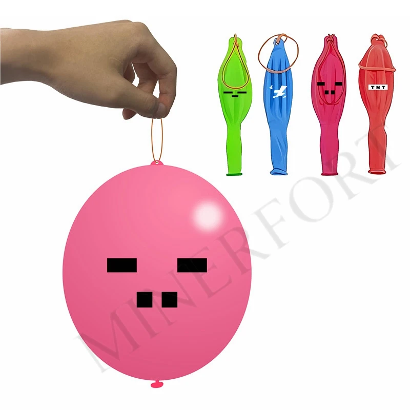 8 LARGE PIXEL PUNCH BALLOONS My world PARTY BAG GOODY FILLERS GOODS CHILDREN LOOT BAGS TOYS