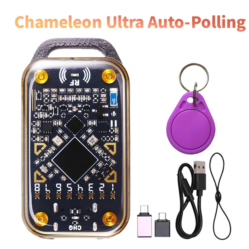 

B50B-Chameleon Ultra RFID Считыватель смарт-чипов + брелок QID Эмулятор смарт-карт NFC Дубликатор 125K 13,56 МГц ID IC Card Decode