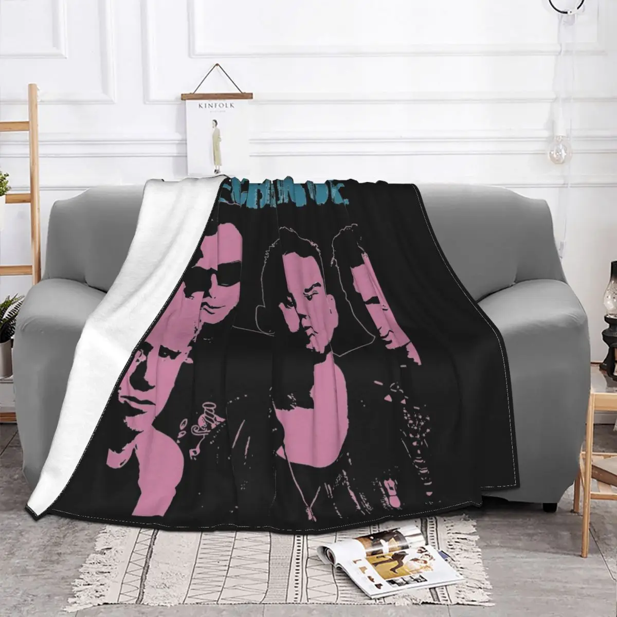 Depeches Mode Rock Blanket Velvet All Season Music Multi-function Lightweight Throw Blanket for Sofa Office Quilt