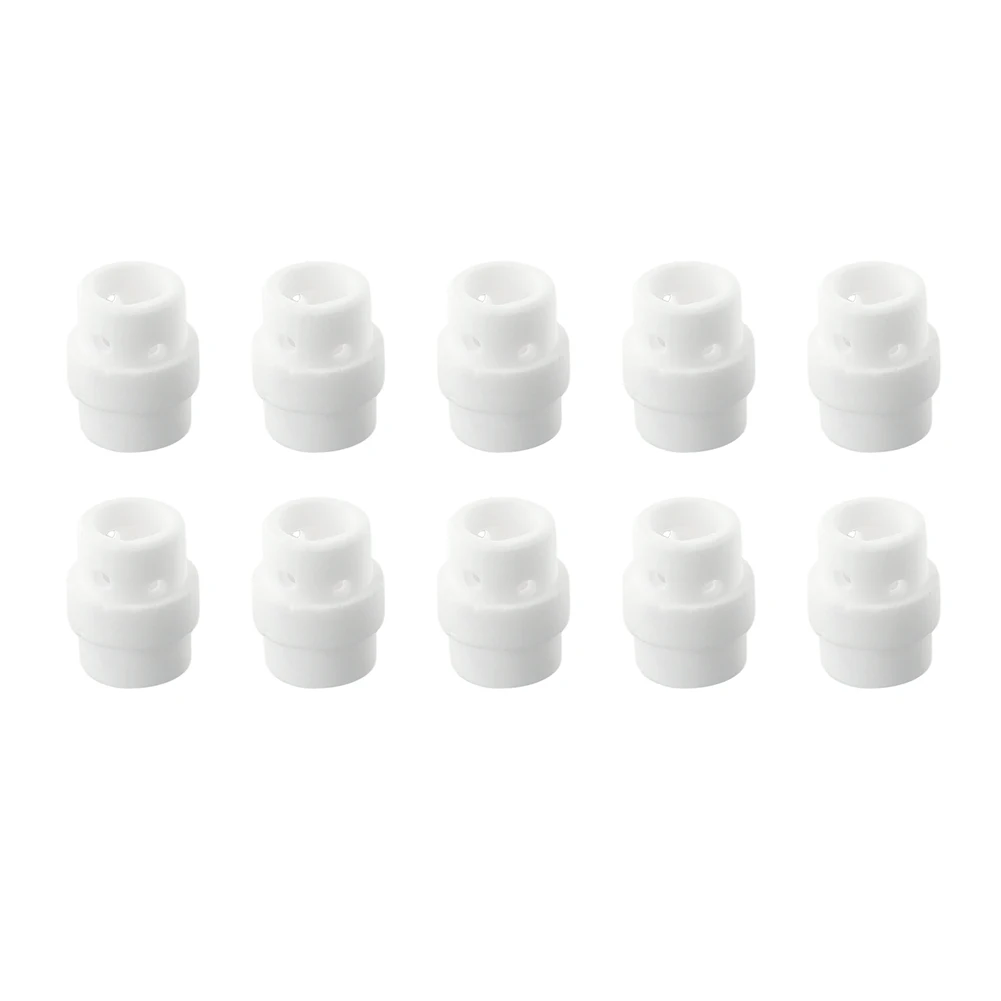 10PCS Gas Diffuser For MB 24KD MIG 250A Welding Torch, Earthenware Nozzle For Binzel MAG, Stable Shielding Flow, 20x10mm
