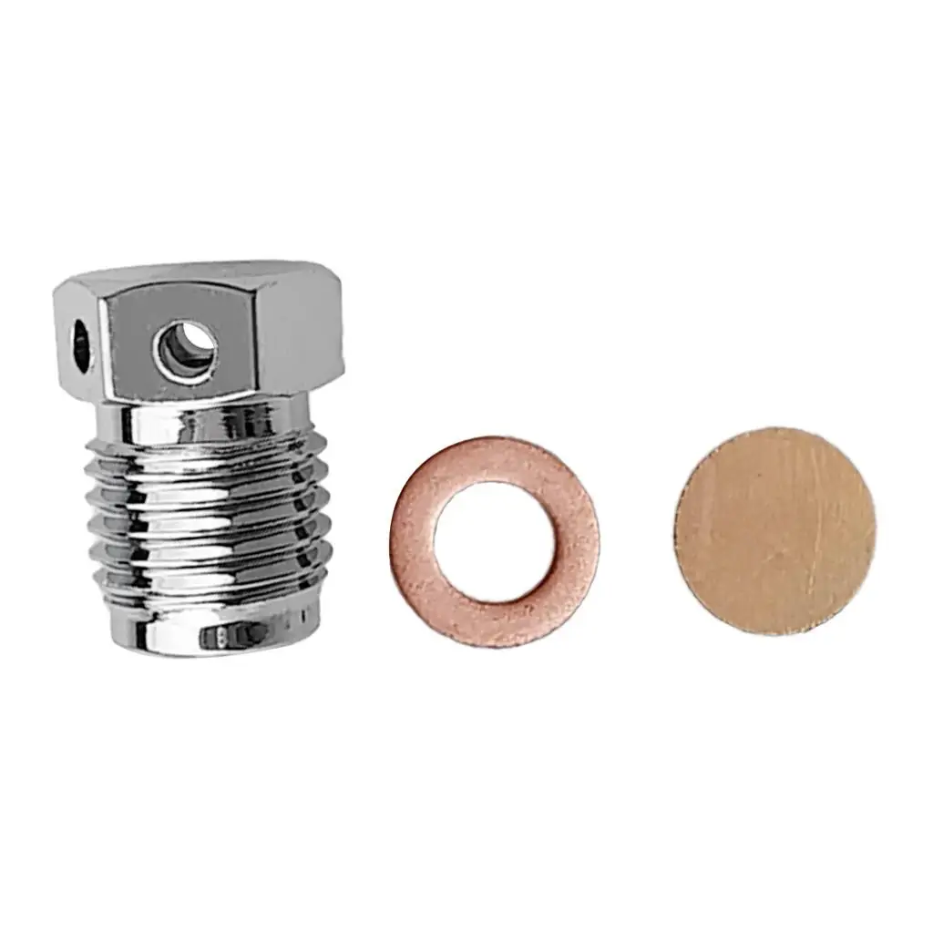 Dive Tank Burst Disc Assembly 5250psi 3 Pieces Chromed Brass Safety Plug for Scuba Diving Cylinder Valve Repair