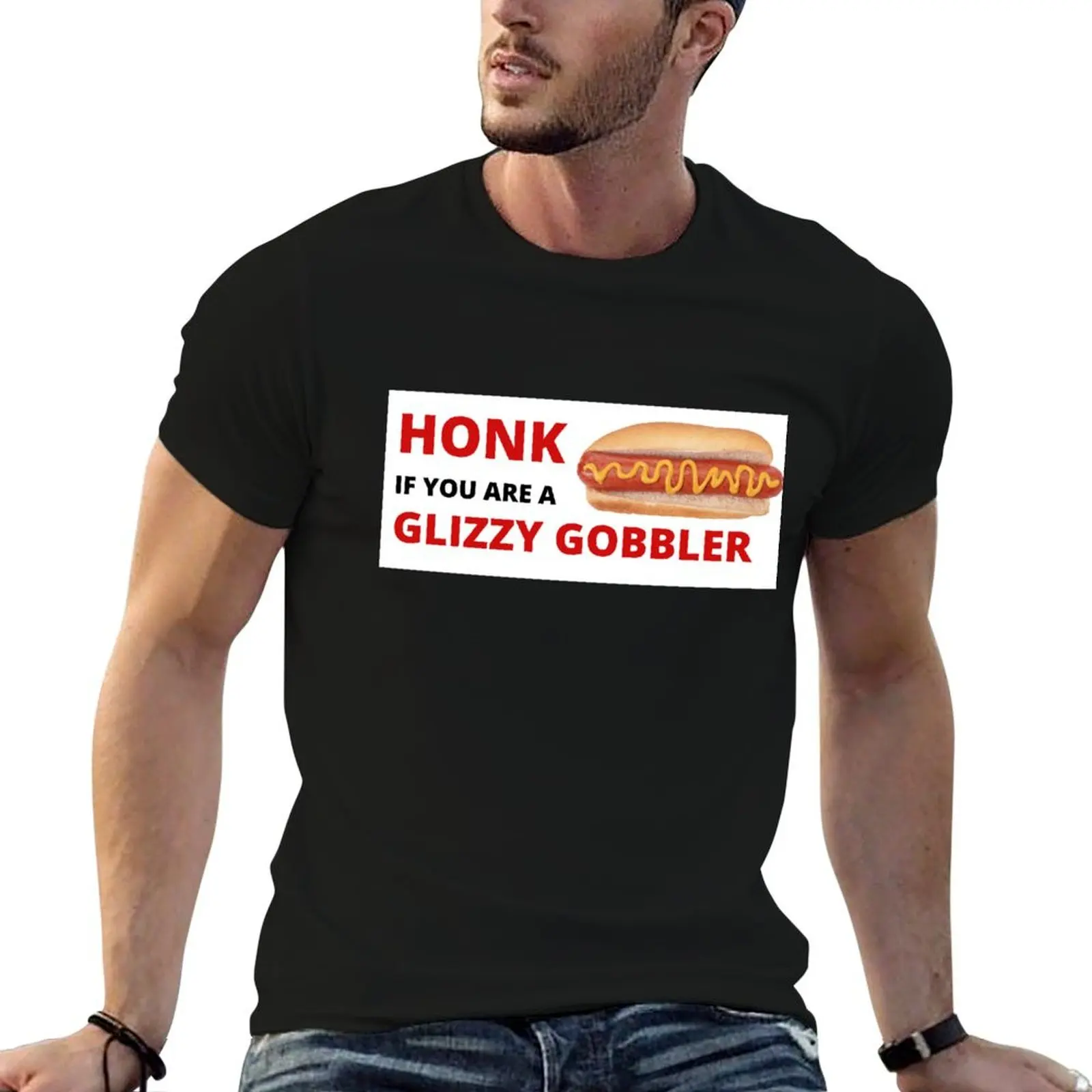 

Honk if you are a Glizzy Gobbler T-Shirt blue archive sports fans T-shirt men