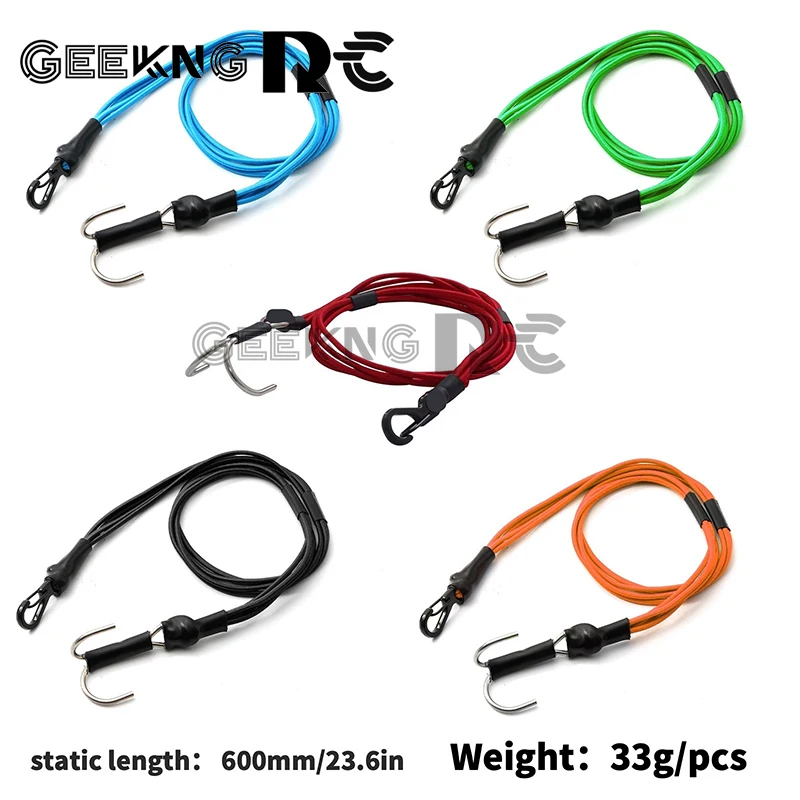 

Elastic Kinetic Winch Strap with Hook for 1/10 RC Rig Crawler Gspeed LCG TRX4 D90 TF2 SCX10 Power Wagon Cliffhanger Body