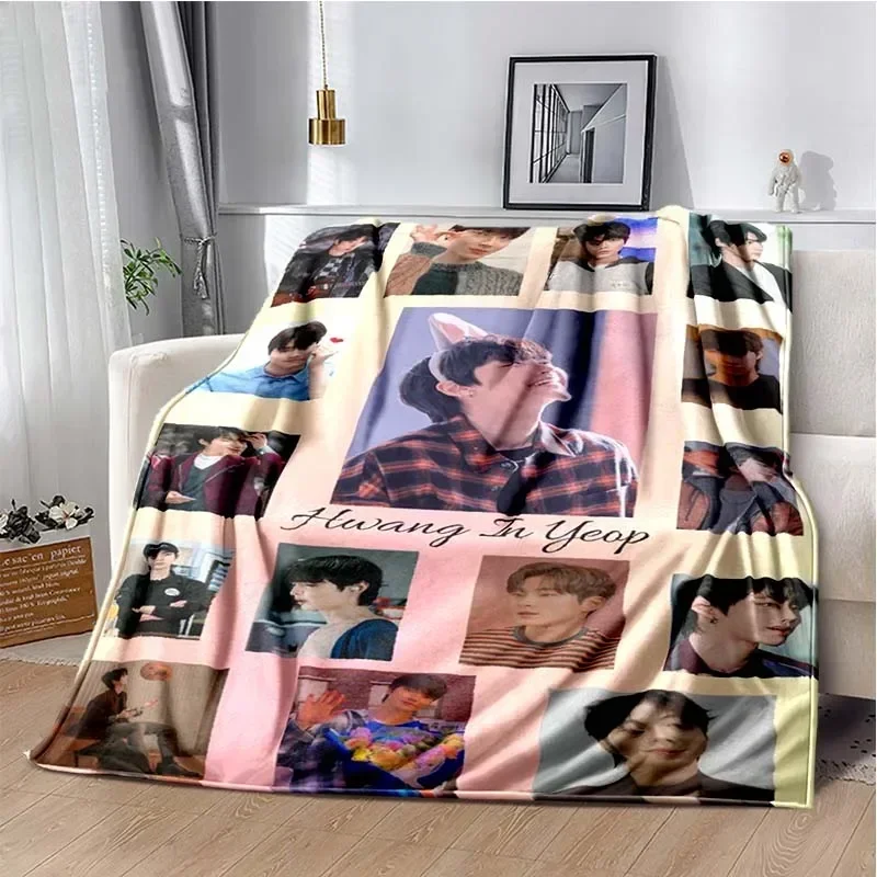 True Beauty Series Hwang in Youp Cha EunWoo Art Pattern Blanket Star Flannel Warm Throw Sofa Bed Travel Picnic Blanket Girl Gift