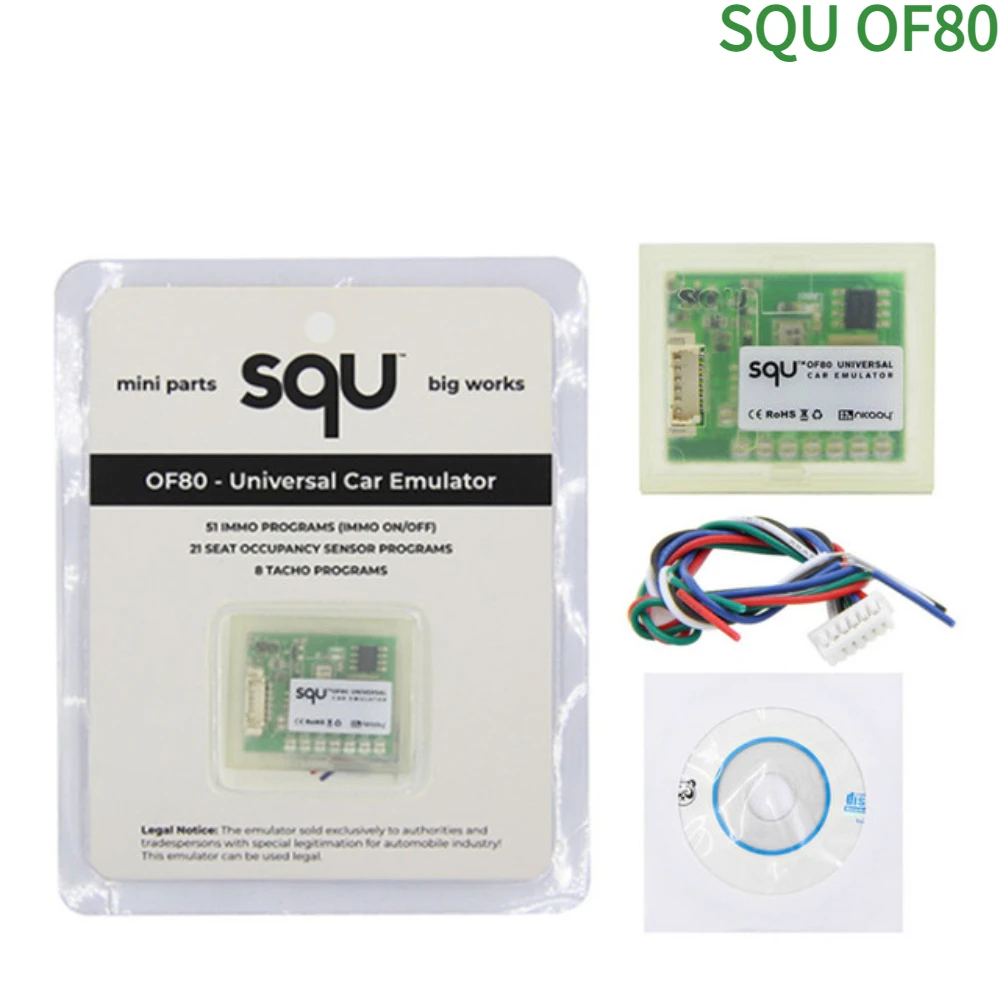 Emulador de coche SQU OF80 MINI, piezas que funcionan con 42 programas IMMO, SENSOR de ocupación de 18 asientos, 8 programas TACHO Squ 51 Immo 8 Tacho 21 Seat