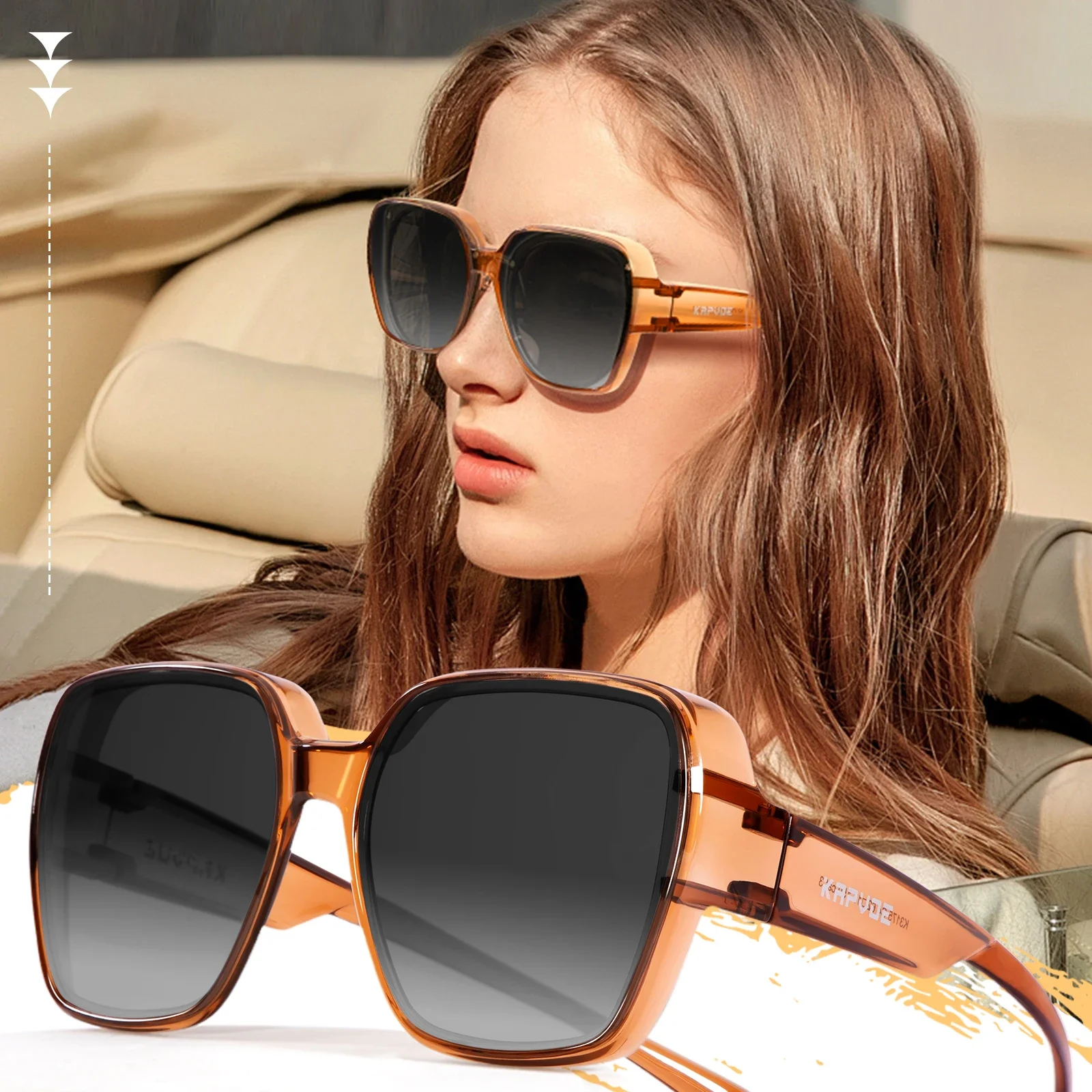 Kapvoe Men Over Myopia Prescription Glasses Women Polarized Sunglasses Fit Driving Goggles Fishing Sunglasses UV400 Protection
