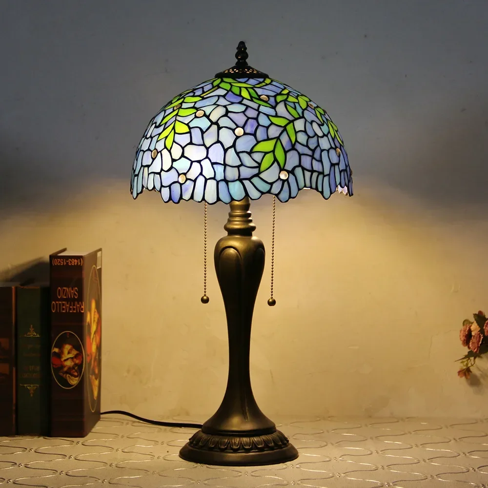 12 inch Tiffany slaapkamer nachtkastje licht Europese pastorale barokke decorlamp zacht licht leesstudie oogbescherming bureaulamp