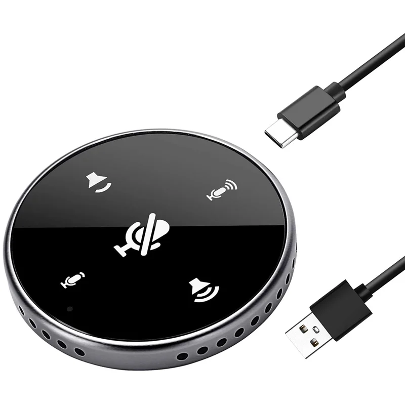 FFYY-USB Conference Microphone With Speaker, Laptop Computer Mic Omnidirectional, For Zoom Meetings,Voip Call