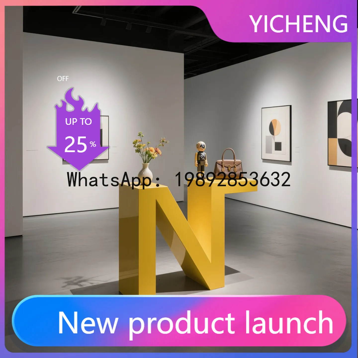 

Art Exhibition Hall Display Table Clothing Store Shoe Bag Store Center Island Display Stand