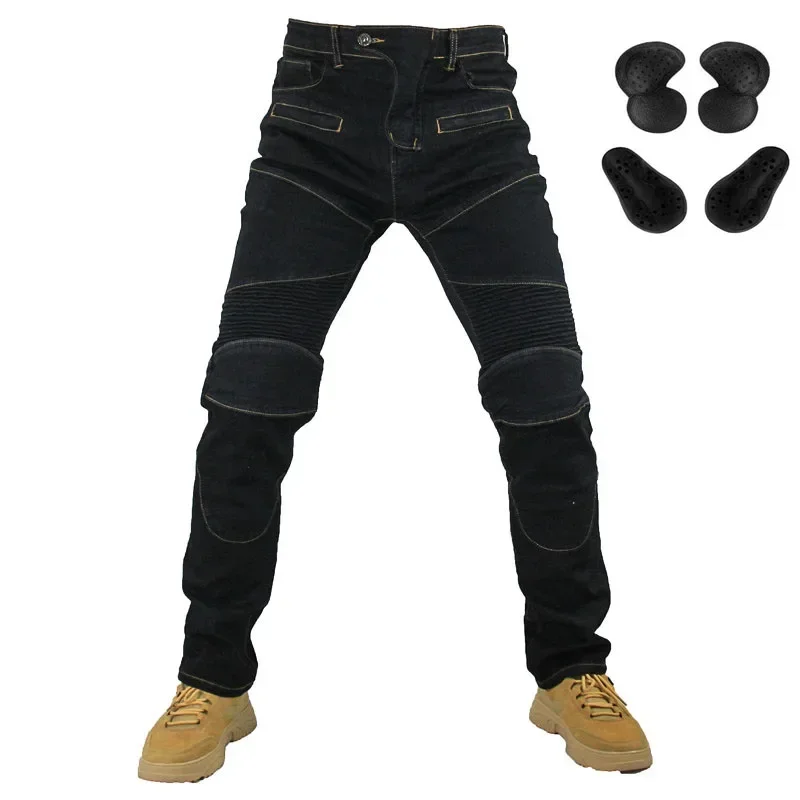 

PK718 Motorcycle Riding Pants Pantalon Moto Jeans for Men Women Motocross Racing Trousers with 4 Knee Hip Protective Pads