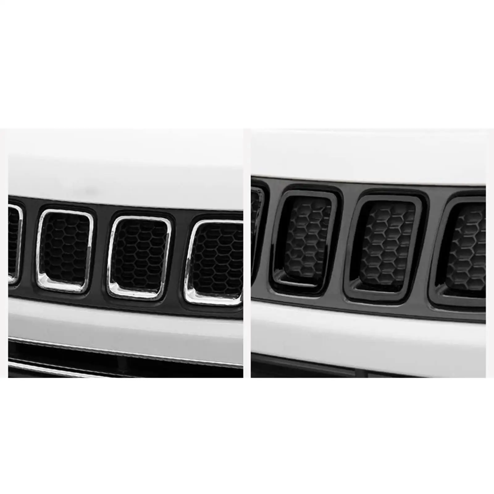 

Durable Center Grill Inserts Trim Cover Car Decorative Rings Protector for Jeep Compass MP 20