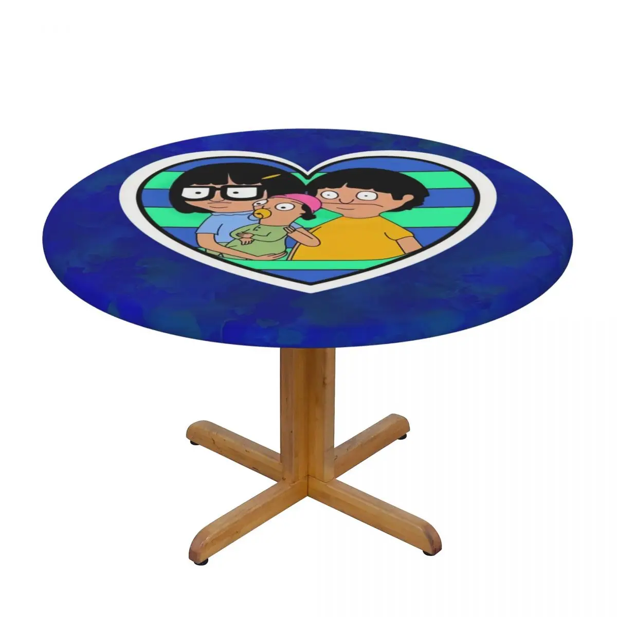 Custom Round Disney Bob's Burgers American Animation Tablecloth Fit 45