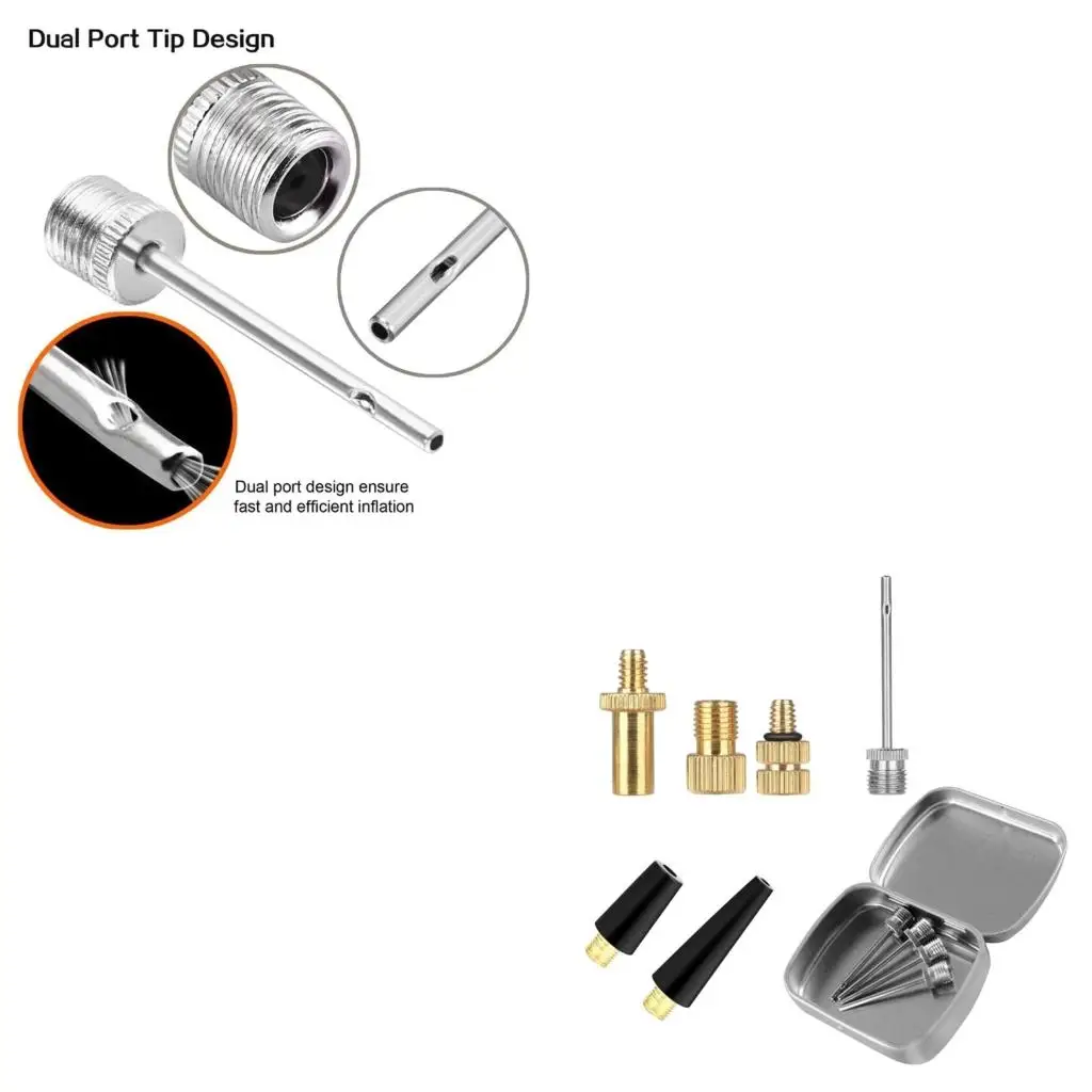 

Balls Needle Nozzle Inflator Adapter Bike Tire Valves Adapters Easy to Use