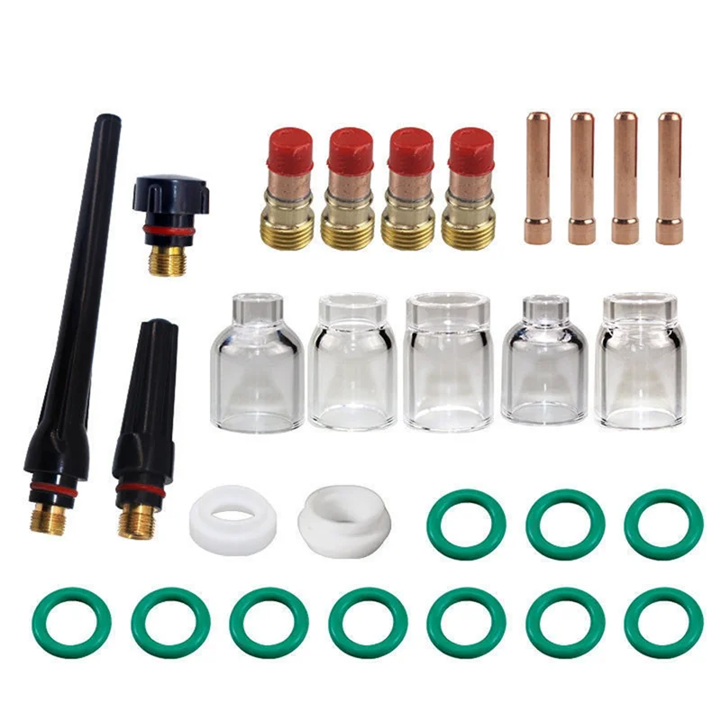 

BAAR-TIG Welding Torch TIG Welding Torch Accessories Pyrex-Glass Cup Stubby Gas Lens Torch Welding Supplies
