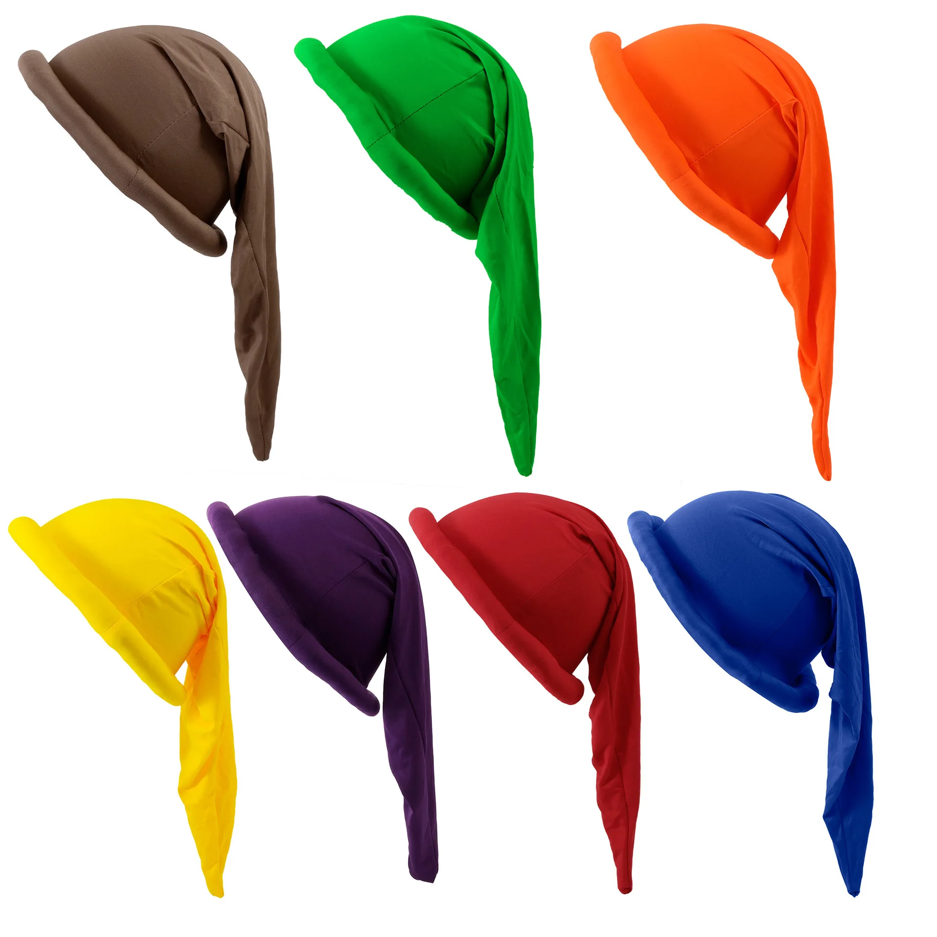 New Seven Dwarfs Christmas Hat Red Yellow Blue Green Orange Purple Brown Halloween Color Hood Gala Photo Props