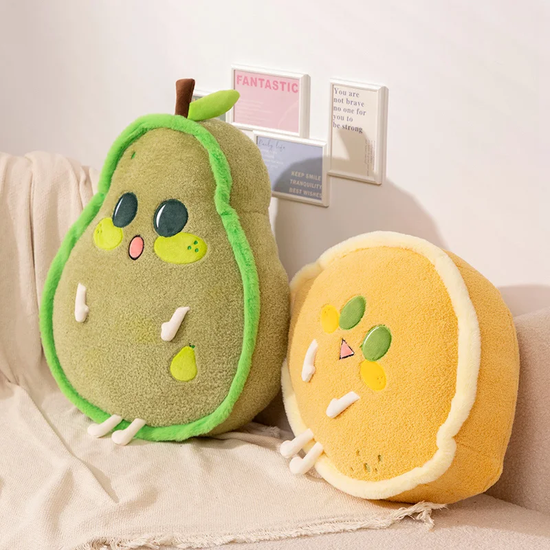 50CM Squishy Fruit Plush Toy Stuffed Mango Lemon Pear Apple Plush Pillow Soft Food Plush Peluche Kids Birthday Gift Room Decor