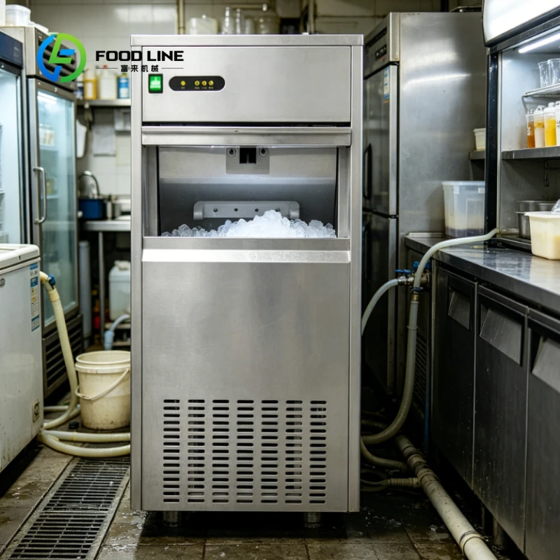 Customized Commercial Snowflake Ice Maker, 150kg/24H Stainless Steel Flake Ice Machine for Food Cooling Preservation