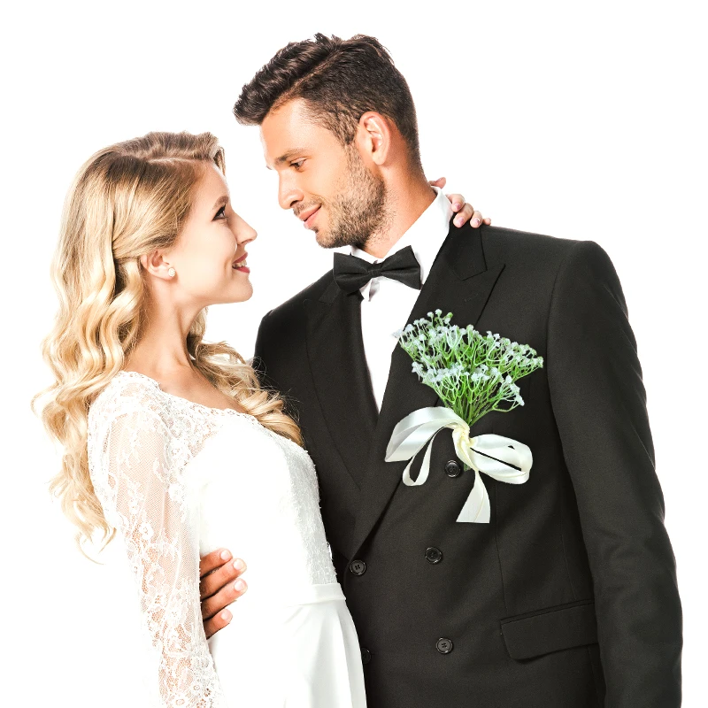 Yapay korsaj En Iyi adam korsaj Düğün Araba Dekor Romantik Ipek Sahte Gül Şakayık Çiçek sevgililer Günü Hediyesi Parti dekor