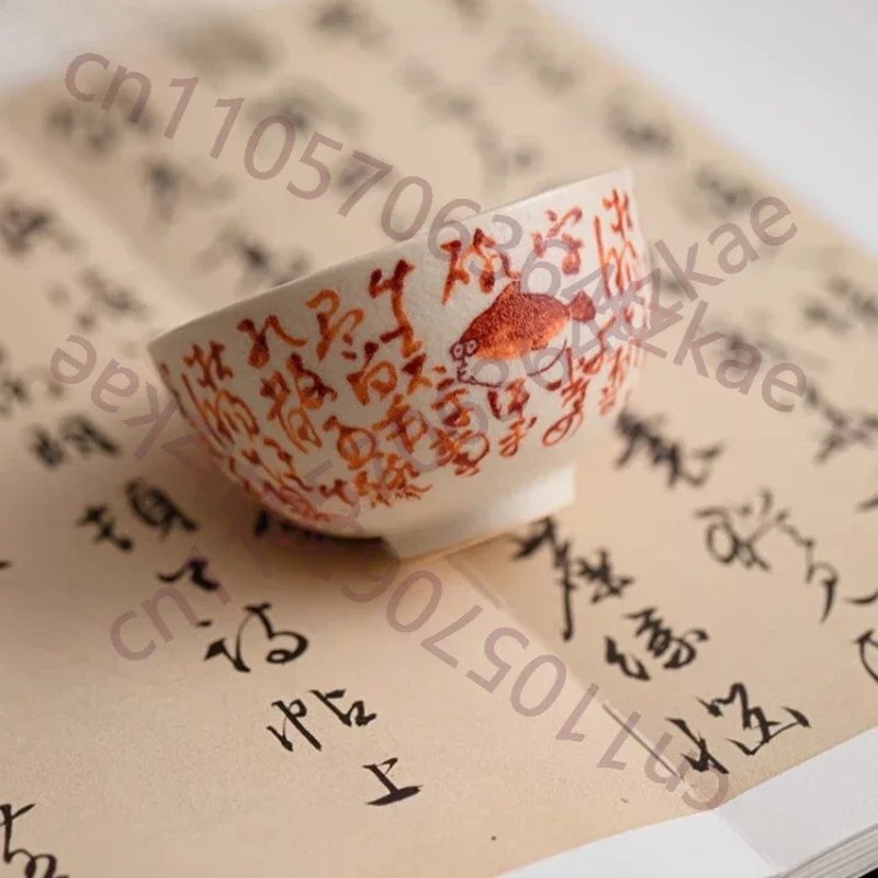 55ml Ceramics Hand-drawn Kungfu Teacup Chinese Master's Cup Tea Tasting Cup