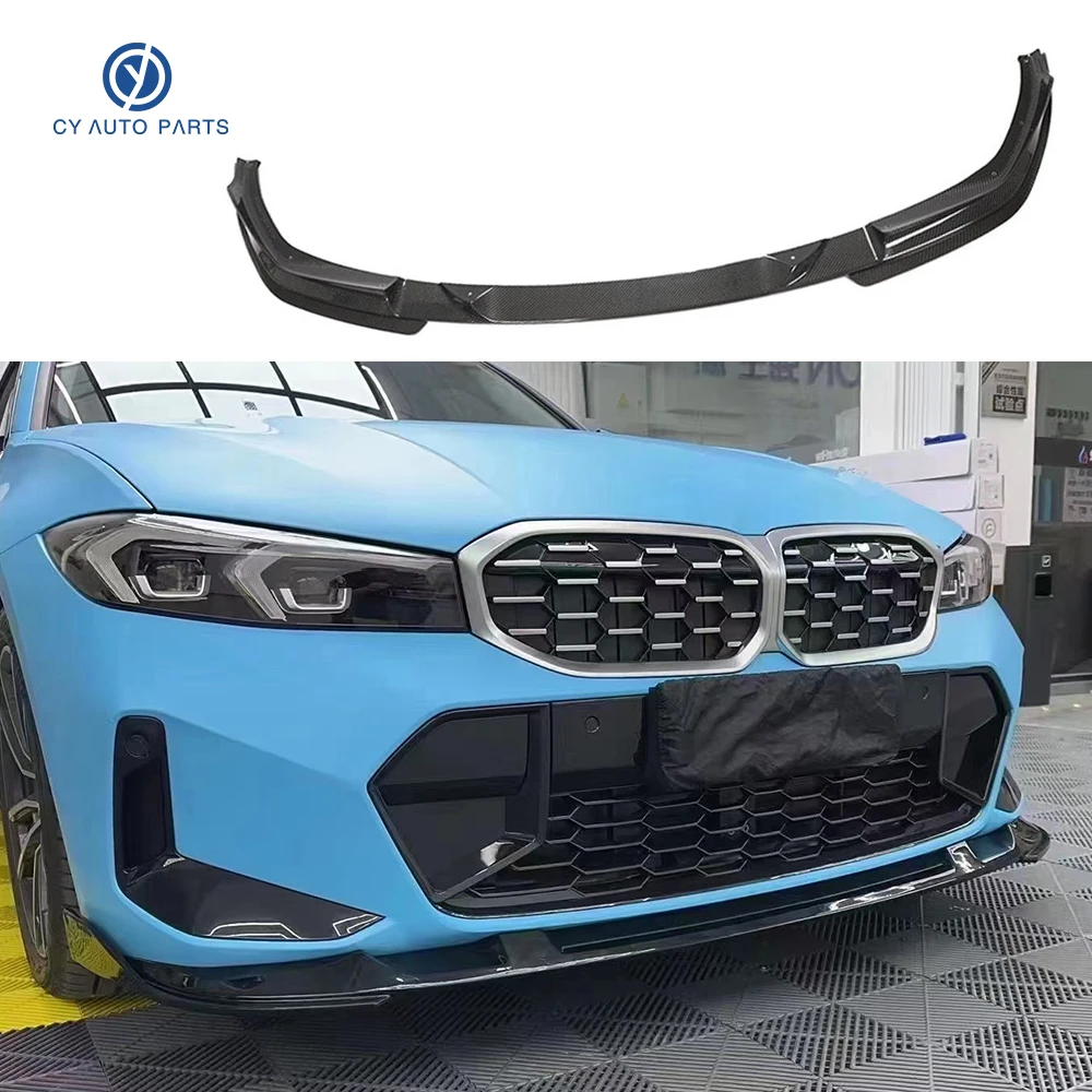 Front Bumper AC Style Lip Front Shovel For BMW 3 Series G20 LCI 2022-2023 320i 325i 330i Carbon Fiber Front Splitter front