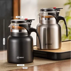 GIANXI Stainless Steel Insulated Kettle Office Thermal Insulation And Cooling Large Capacity Teapot Home Tea Separation Kettle