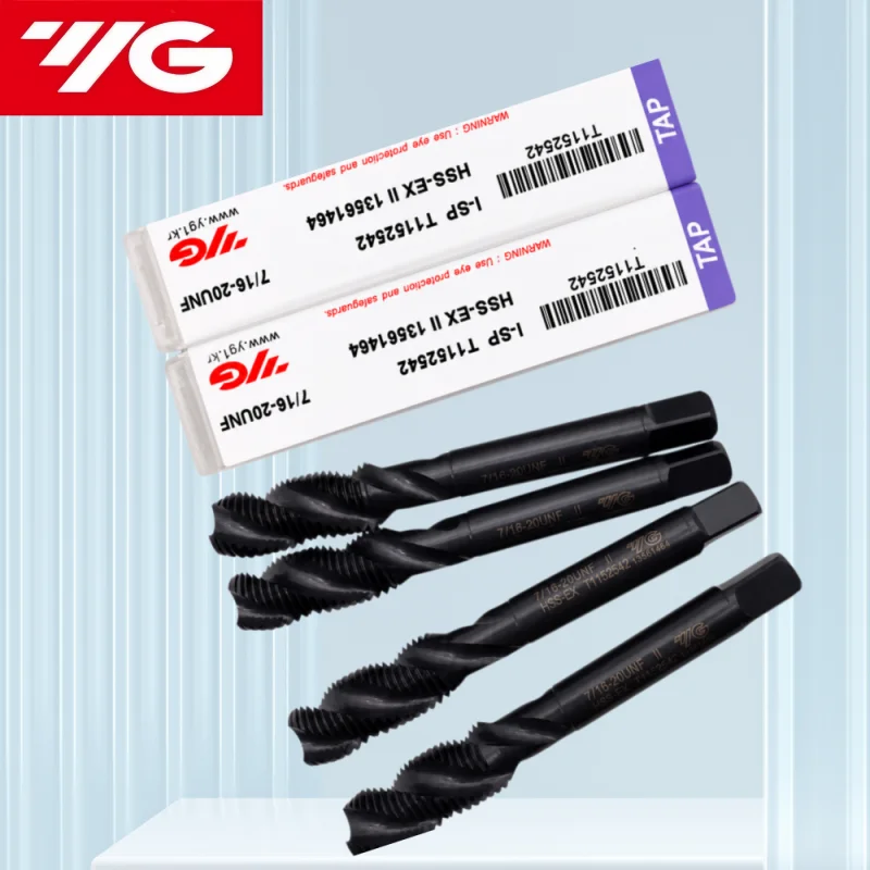 YG T1152 HSSE American  INOX Spiral Fluted Tap UNC UNF UNS 8-32/10-24 1/4-20 5/8 7/16  9/16 Machine Screw Thread Taps