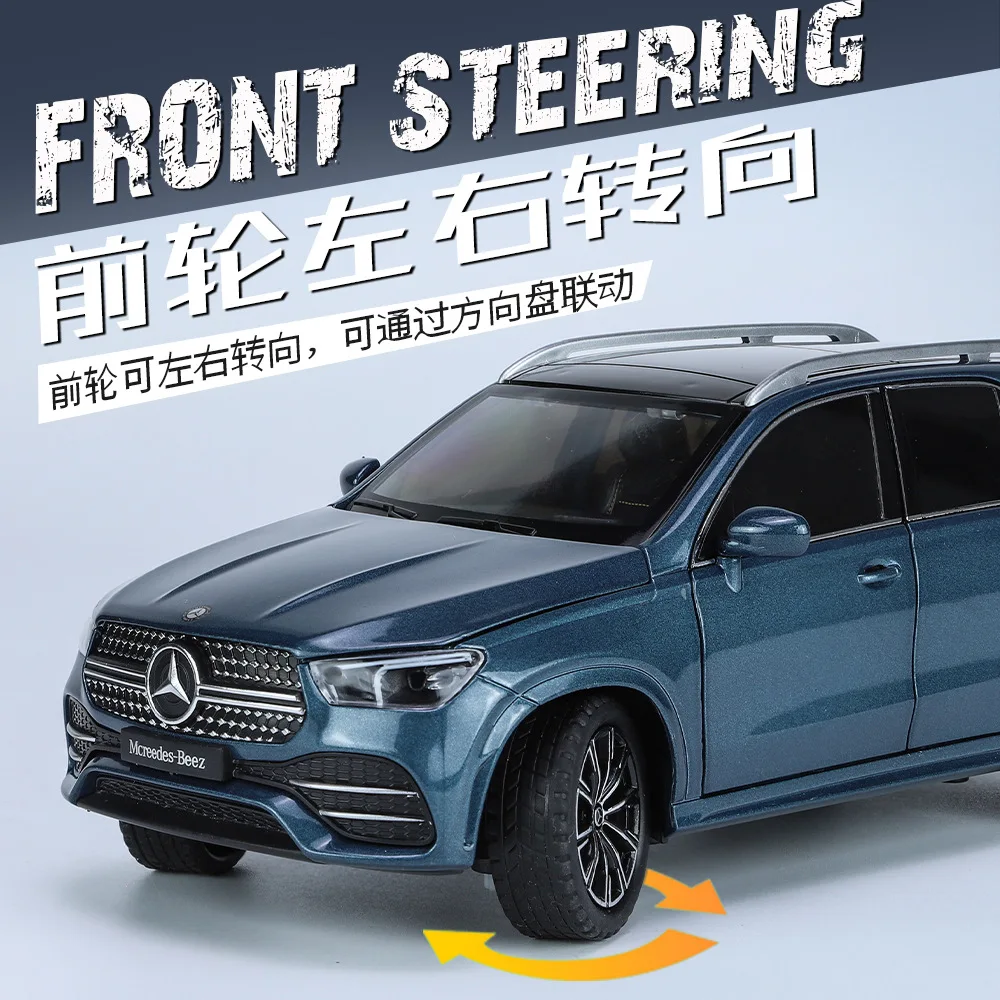 1:24 Benz GLE350 GLE SUV Alloy Car Diecasts & Toy Vehicles Car Model Sound and light Pull back Car Toys For Kids Gifts