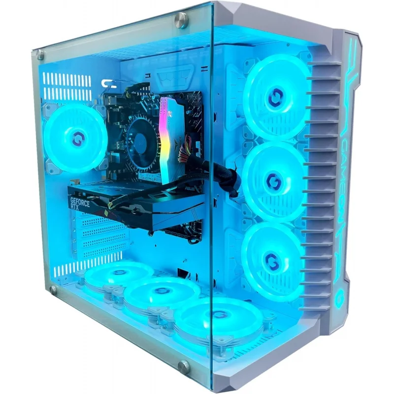 Gaming Desktop Computer, i5 12400F, NVIDIA RTX 4060, 32GB RGB RAM, 1TB M.2 SSD, Windows 11 Pro