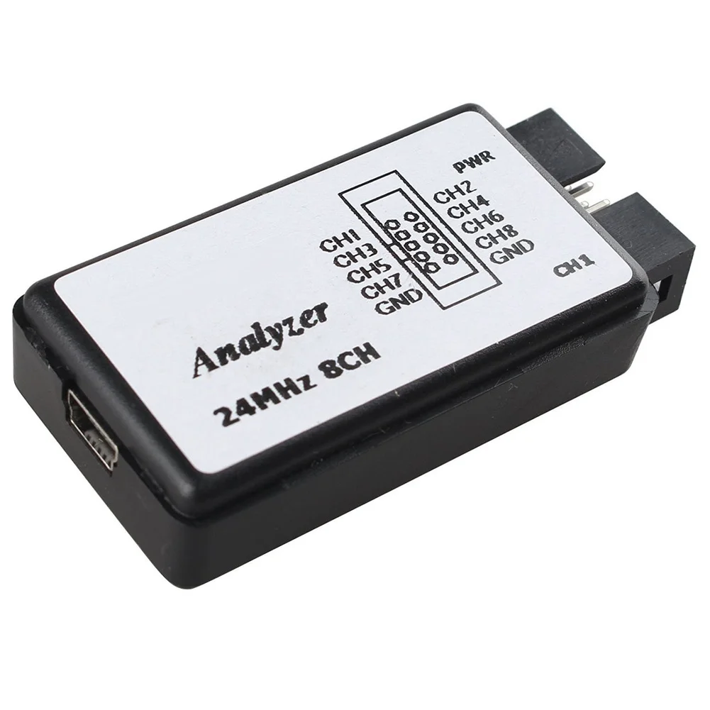For Logic Analyzer USB Interface 24MHz Sampling Rate 8 Digital Channels for Embedded Debugging UART I2C Analysis
