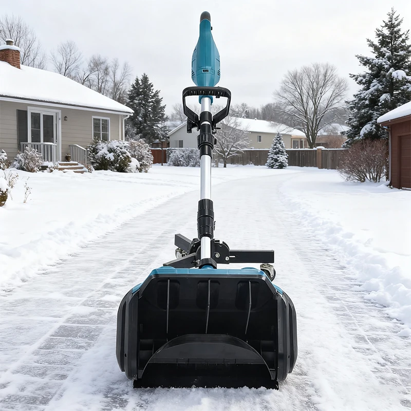 مجرفة ثلج كهربائية لاسلكية مقاس 12 بوصة من الدرجة الصناعية، منفاخ ثلج أوتوماتيكي مريح للحمل وسهل الاستخدام