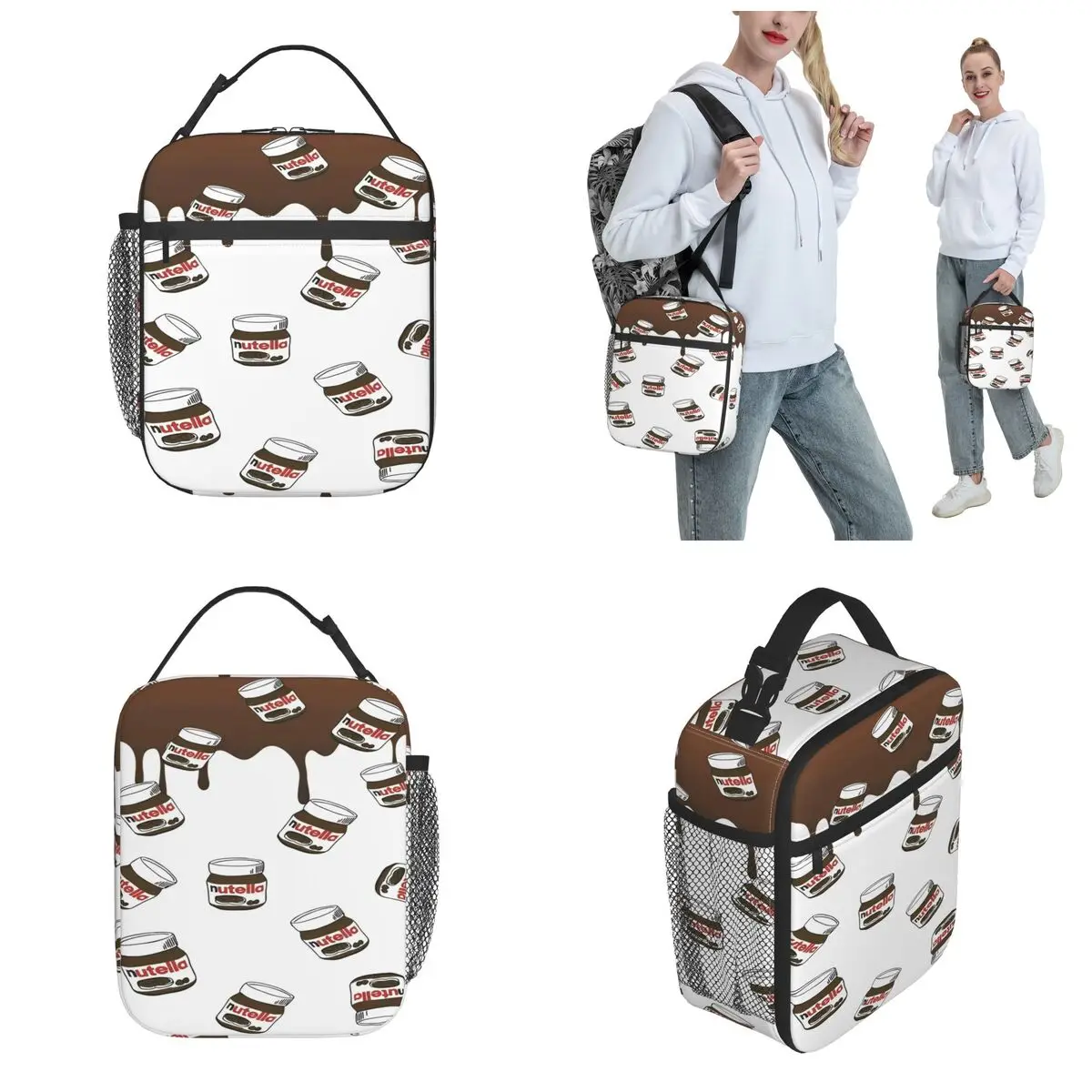 Nutella Thermal Insulated Lunch Bag for Picnic Portable Food Container Bags Thermal Cooler Lunch Box