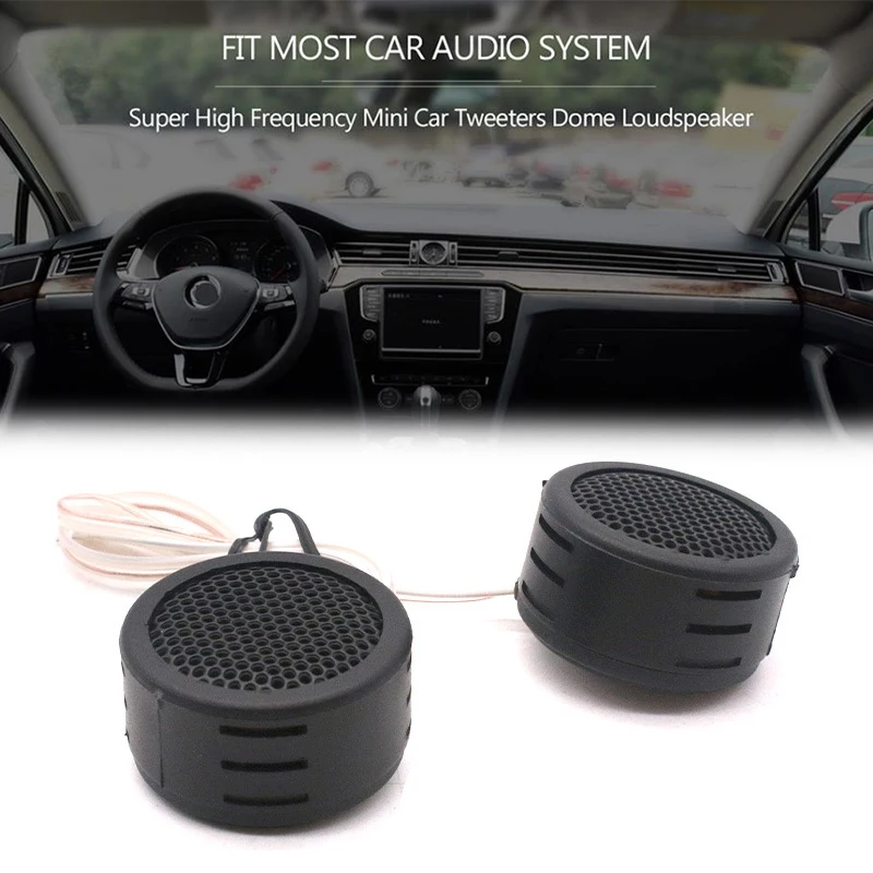 Alta eficiência universal Mini Dome Tweeter bobina alto-falante 500W alto-falante Super Power Audio Sound para carro, 2pcs