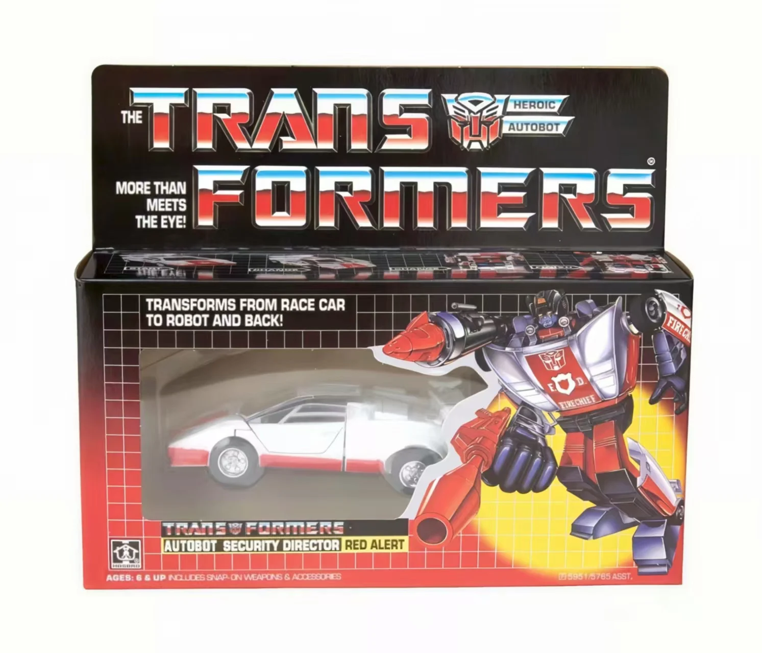 

In Stock Original Hasbro Transformers G1 1984 Red Alert Action Figure Articulated Collectible Model Super Action Figure