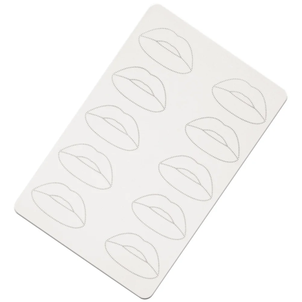 

Lip Tattoo Practice Skin Silicone Microblading Training Sheets Realistic Texture Extra Space for Design Suitable for Rotary Coil