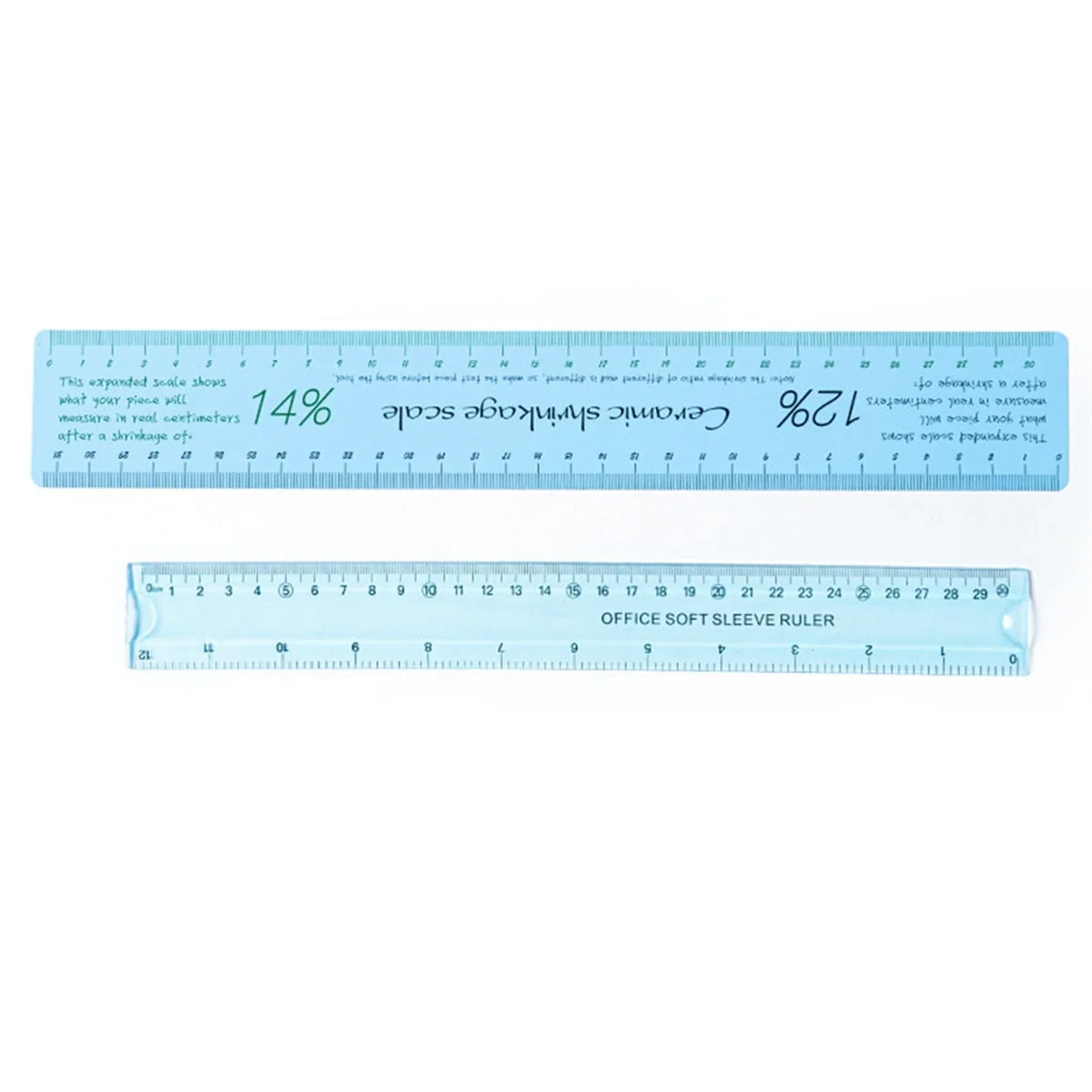 2pcs Ceramic Shrinkage Scale Set Plastic Soft Ruler DIY Ceramic Shaping Multifunctional Drawing Measurer Pottery Tools A